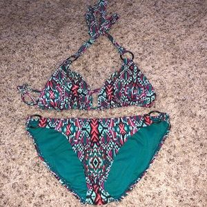 Converse boho blue tribal swimsuit bikini